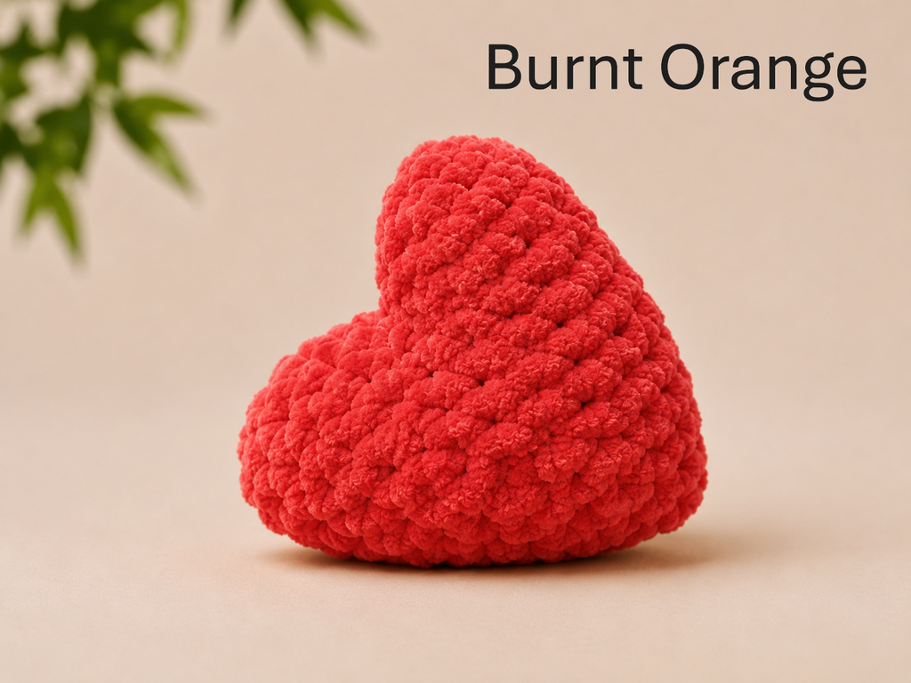 Crochet Heart Bag Charm — Handmade Accessory