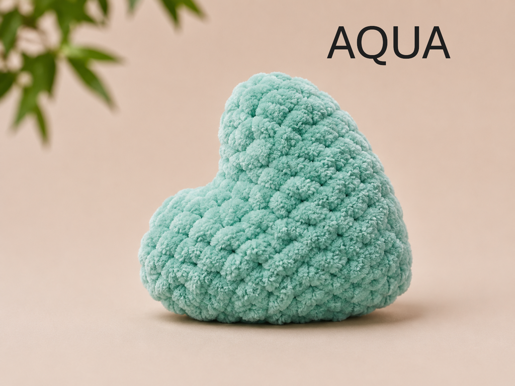 Crochet Heart Bag Charm — Handmade Accessory