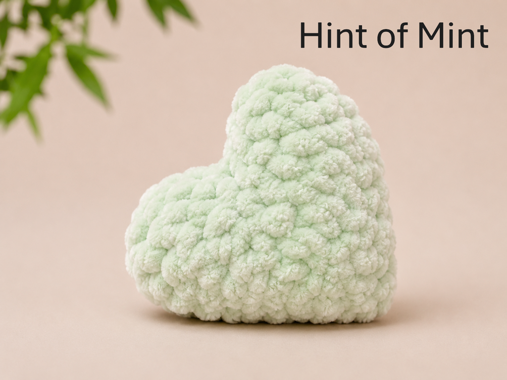 Crochet Heart Bag Charm — Handmade Accessory